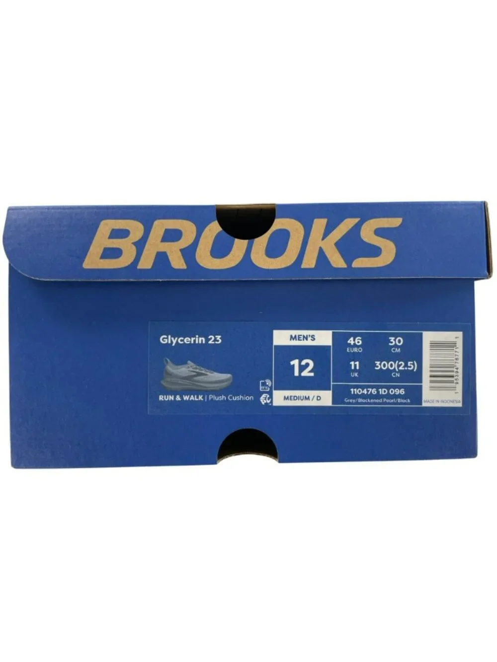 Brooks Glycerin 23 Running Shoes Grey Blackened Pearl Athletic Men's Size 12 NEW